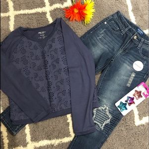 Girl top/jeans size 10/12